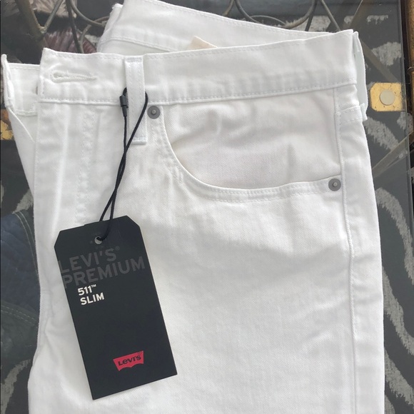 Levi's Premium 511 Slim Fit White Jeans